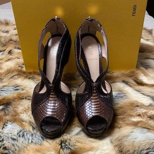 Snakeskin Fendi Heels